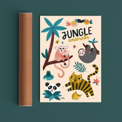 Michelle Carlslund - Plakat - 50 x 70 cm - Jungle animals
