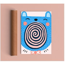 Michelle Carlslund - Plakat - 50 x 70 cm - Singing Bear