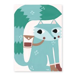 Michelle Carlslund - Plakat - 30 x 40 cm - Field Trip Fox