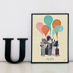 Michelle Carlslund - Plakat - 30 x 40 cm - Min By