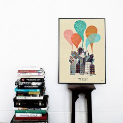 Michelle Carlslund - Plakat - 30 x 40 cm - Min By