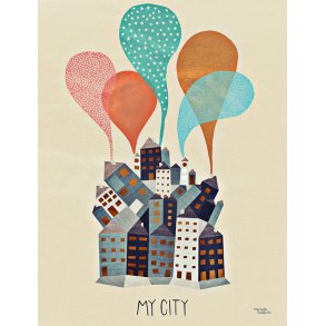 Michelle Carlslund - Plakat - 30 x 40 cm - Min By