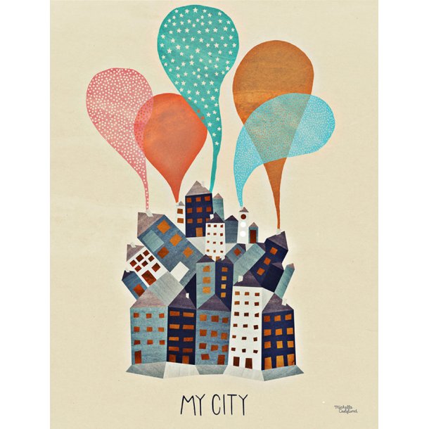 Michelle Carlslund - Plakat - 30 x 40 cm - Min By