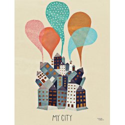 Michelle Carlslund - Plakat - 30 x 40 cm - Min By