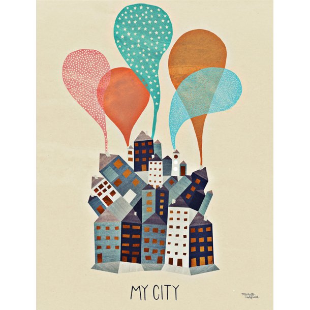 Michelle Carlslund - Plakat - 30 x 40 cm - Min By