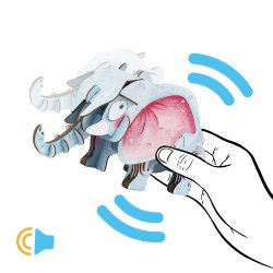 mierEdu - 3D puslespil med lyd - Elefant