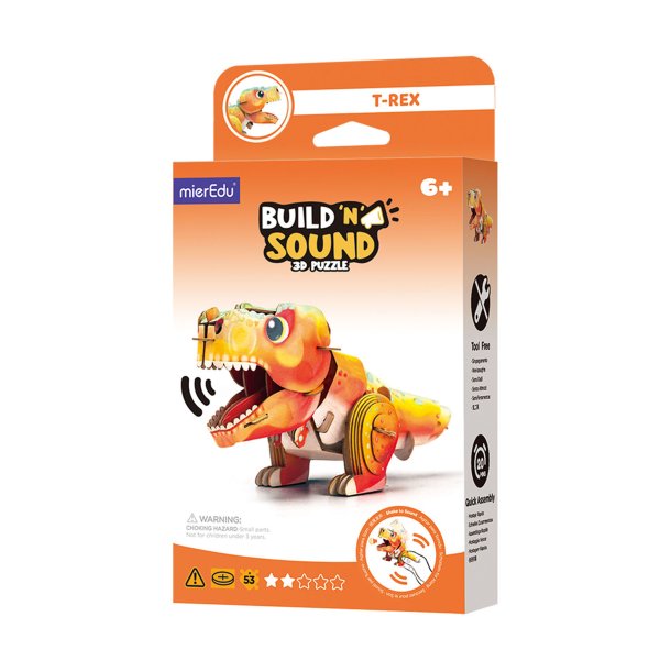 mierEdu - 3D puslespil med lyd - Tyrannosaurus Rex