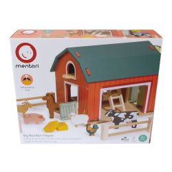 Mentari - Stor rød stald med dyr