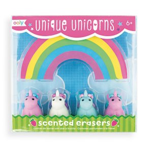 OOLY - Viskelæder med duft 5 stk - Unique Unicorns Strawberry