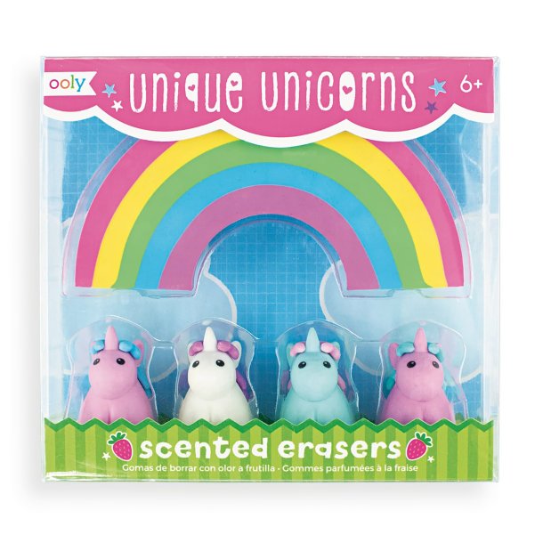OOLY - Viskel&#230;der med duft 5 stk - Unique Unicorns Strawberry