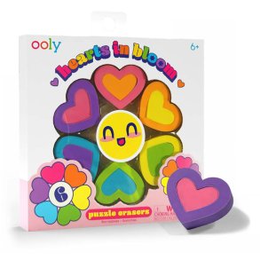 OOLY - Viskelæder 6 stk - Hearts In Bloom