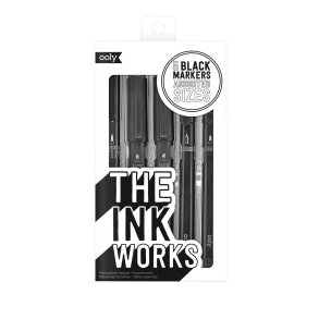 OOLY - Sort pen 5 stk - The Ink Works