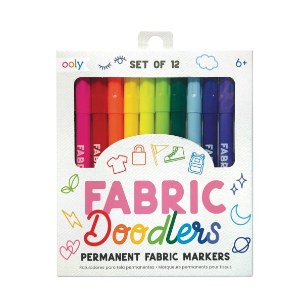 OOLY - Tekstil tusser 12 stk - Doodlers