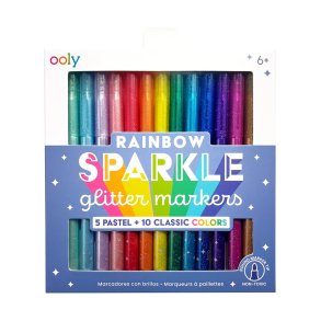 OOLY - Tusser 15 stk - Rainbow Sparkle Glitter