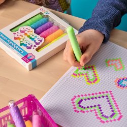 OOLY - Overstregningstusser 6 stk - Heart Pops Neon