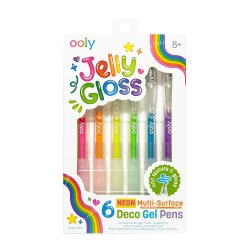 OOLY - GelPen 6 stk - Multi-surface Deco - Jelly Gloss Neon