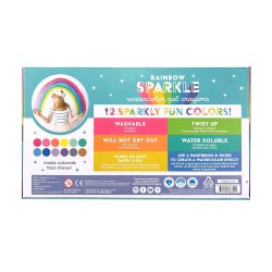 OOLY - Gel farvekridt 12 stk - Rainbow Sparkle Watercolor Metallic