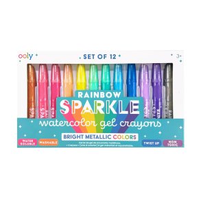 OOLY - Gel farvekridt 12 stk - Rainbow Sparkle Watercolor Metallic