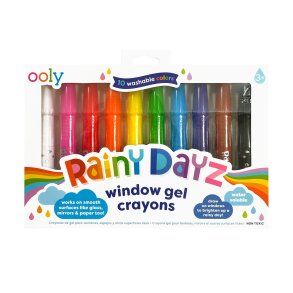 OOLY - Gel farvekridt 10 stk - Vinduesmaling - Rainy Dayz
