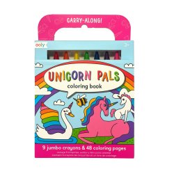 OOLY - Farvekridt og malebog - Unicorn Pals - Carry Along