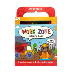 OOLY - Farvekridt og malebog - Work Zone - Carry Along