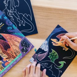 OOLY - Ridsekort - Fantastic Dragons - Scratch &amp; Scribble