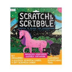 OOLY - Ridsekort - Magical Unicorns - Scratch &amp; Scribble