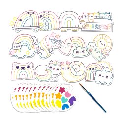 OOLY - Vandfarve s&#230;t - Rainbow Cuties - Playful Painters