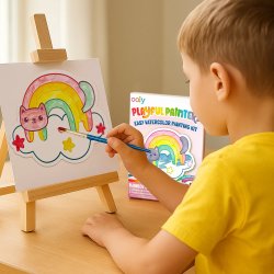 OOLY - Vandfarve s&#230;t - Rainbow Cuties - Playful Painters