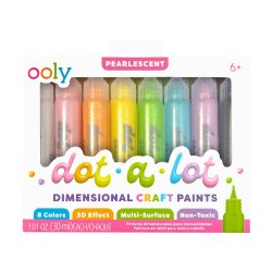OOLY - 3D effekt prikmaling 8 stk - Dot-a-Lot Pearlescent