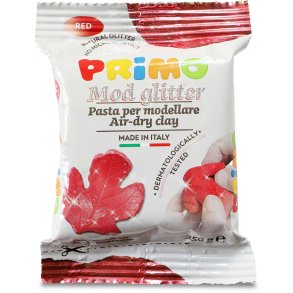 PRIMO - Selvhærdende ler 250g - Rød glimmer