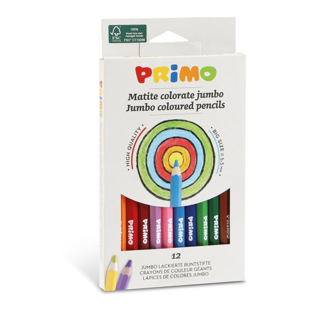 PRIMO - Jumbo farveblyanter 12 stk