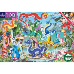 eeBoo - Puslespil 100 brk - Dragernes verden