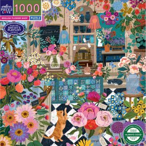 eeBoo - Puslespil 1000 brk - English Flower Shop
