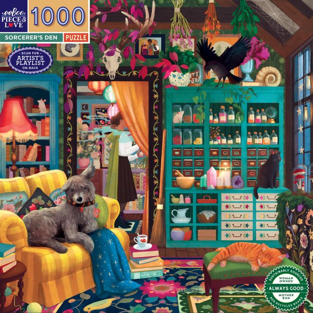 eeBoo - Puslespil 1000 brk - Sorcerer&#39;s Den