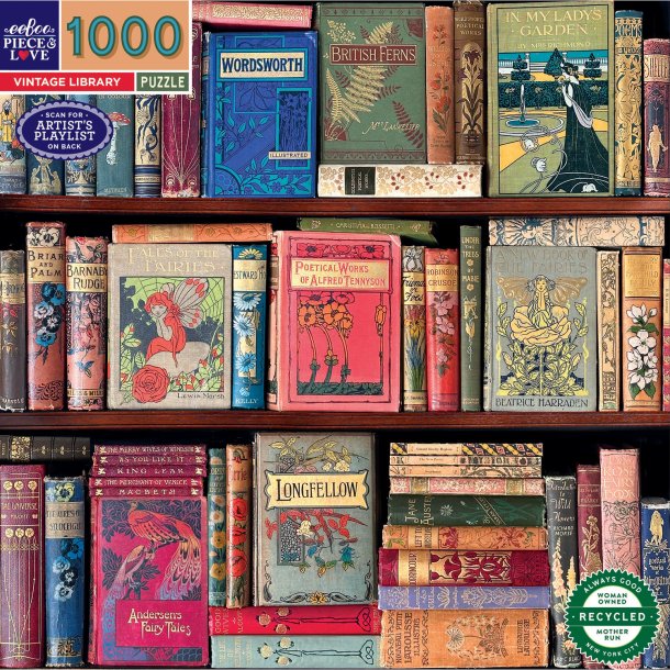 eeBoo - Puslespil 1000 brk - Vintage Library