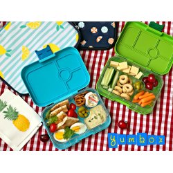 Yumbox - Panino Madkasse m. 4 rum - Jurassic Green/Dinosaur