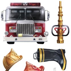 RoomMates - Wallstickers - Brandbiler