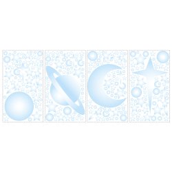 RoomMates - Wallstickers - Sol - m&#229;ne - stjerner - lyser i m&#248;rke