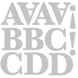 RoomMates - Wallstickers - Alfabet - S&#248;lv