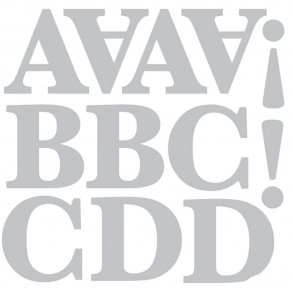 RoomMates - Wallstickers - Alfabet - Sølv