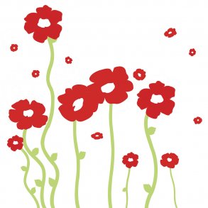 RoomMates - Wallstickers - Valmuer