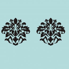 RoomMates - Wallstickers - Sort Damask