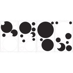 RoomMates - Wallstickers - Sort og hvid calk- og whiteboard