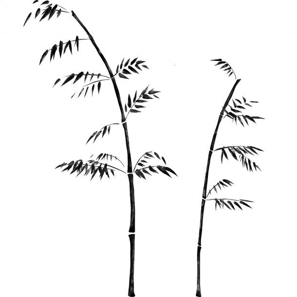 RoomMates - Wallstickers - Gigant malet bambus