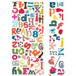 RoomMates - Wallstickers - Farverig alfabet