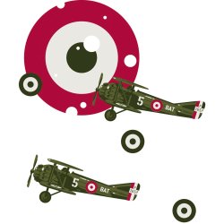 RoomMates - Wallstickers - Gigant Vetaranfly og skydeskive