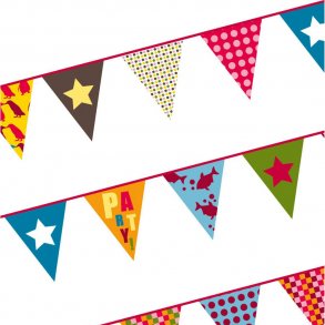 RoomMates - Wallstickers - Farverige Party banner