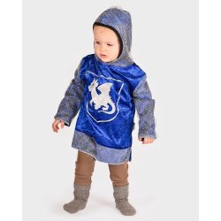 Den Goda Fen - Udkædning - Ridder m. hætte Blå/sølv 2-4 år