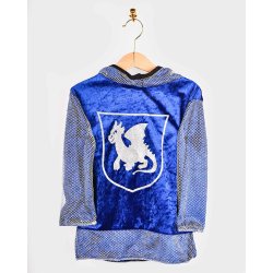 Den Goda Fen - Udkædning - Ridder m. hætte Blå/sølv 2-4 år